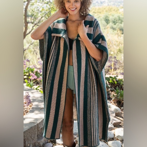 Women’s POL Long Striped Oversized Knit Cardigan Sweater NEW - Picture 2 of 7